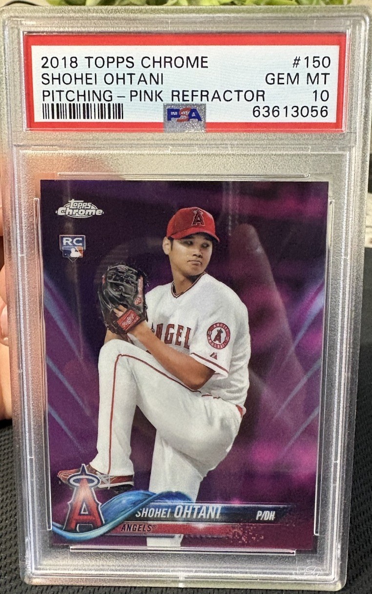 2018 Topps Chrome  Shohei Ohtani #150 Pink Refractor ROOKIE PSA 10 🔥🔥🔥🔥