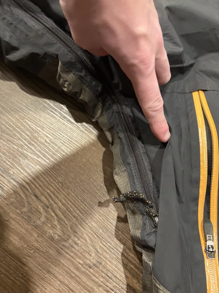 Columbia 2en1 Cremallera Invierno y Puffer Chaqueta Hombre Gris y Amarillo Talla M Foto 3 de 4