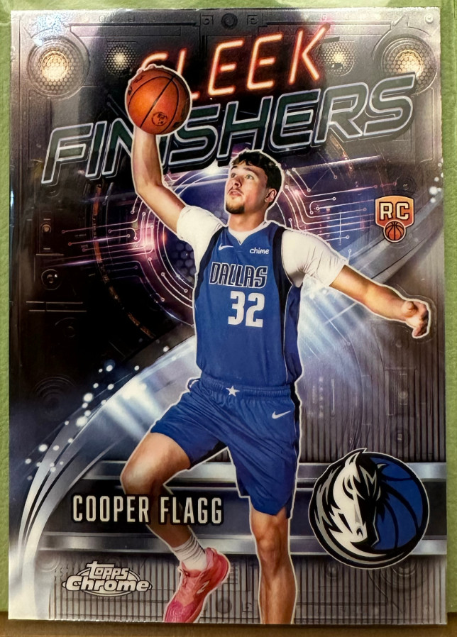 Cooper Flagg 2025-26 Topps Chrome Sleek Finishers RC Mavericks #SF-21 -12.28