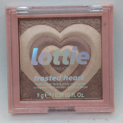 Lottie London Frosted Heart Multi Shade Face & Body Highlighter 0.31 oz.
