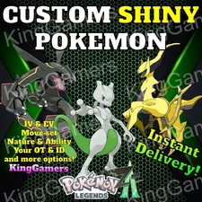 ✨ Custom Any Shiny Pokemon ✨6IV ALPHA MAXED STATS✨Trainer ID✨ Pokemon Legends ZA