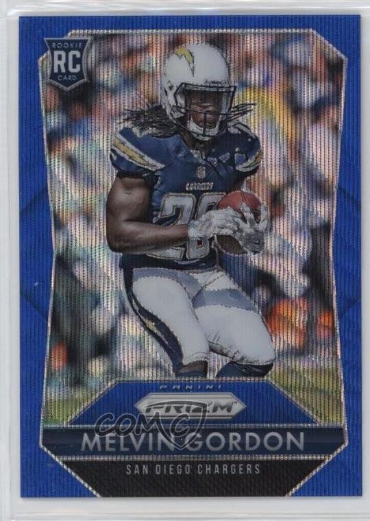 2015 Panini Prizm Rookies Blue Wave Prizm 116/150 Melvin Gordon #270 wd9