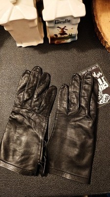 Schwarze Lederhandschuhe Größe 7