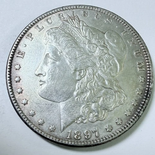 1897 Morgan Silver Dollar $1 Coin, 90% Silver Nice Coin #7894