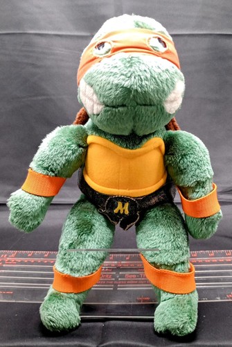 Vintage Michelangelo Teenage Mutant Ninja Turtles 14 Zoll Plüschpuppe 1989 Playmates - Bild 6 von 7