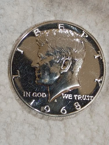 New Listing1968S  Proof Kennedy Half Dollar Problem On Cheek