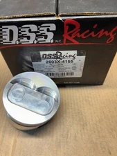 400 Chevy Forged -16cc Dish Top Inline DSS Racing GSX pistons. 4.155" Bore
