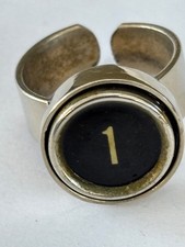 typewriter key rings numbers 1, 3, 4, 5 and 7,  handmade adjustable. Your Choice thumbnail