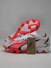 PUMA Ultra Match FG/AG Women's Soccer Cleats 107523 White/Fire Orchid US 7.5 New