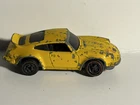 Hot Wheels Redline Porsche Carrera Vintage 1974 Yellow Paint Chipping/Worn Tires