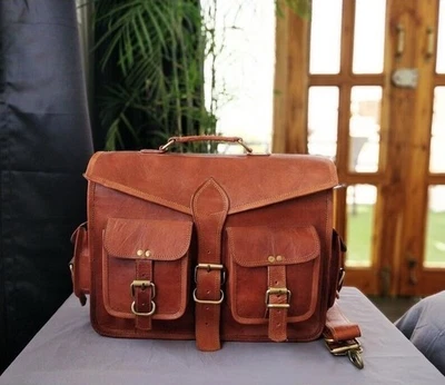 Sac à dos homme neuf sac à dos vintage sacoche en cuir ordinateur portable Han - Photo 1/4