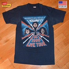 Vintage 1980 Triumph 80 Tour Usa Concert T-Shirt Double Sides New Gildan