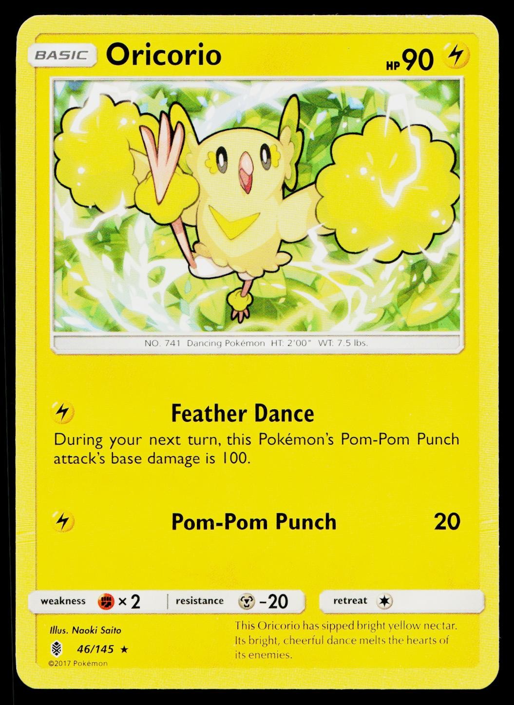 Oricorio 46/145 Rare Guardians Rising Pokemon Near Mint
