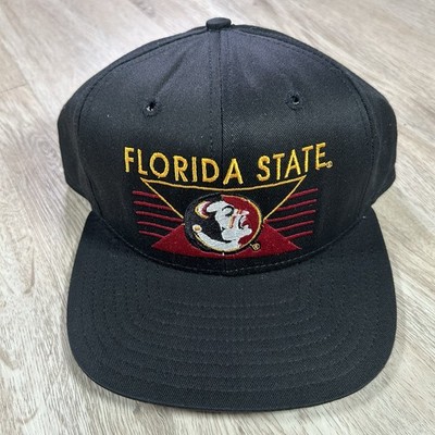 VTG Flroida State Seminoles Snapback Hat College Delong Black Cap Made in USA
