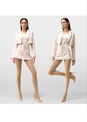 Manzi Women'S 2 Pairs Opaque 26108 Control Top Tights Comfort Stretch 70 Denier