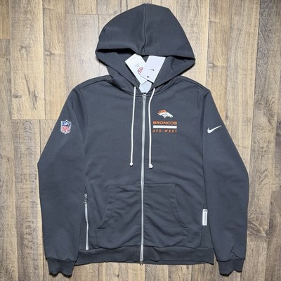 Denver Broncos Nike Sideline Standard Issue Utility Player Full-Zip Hoodie Men M