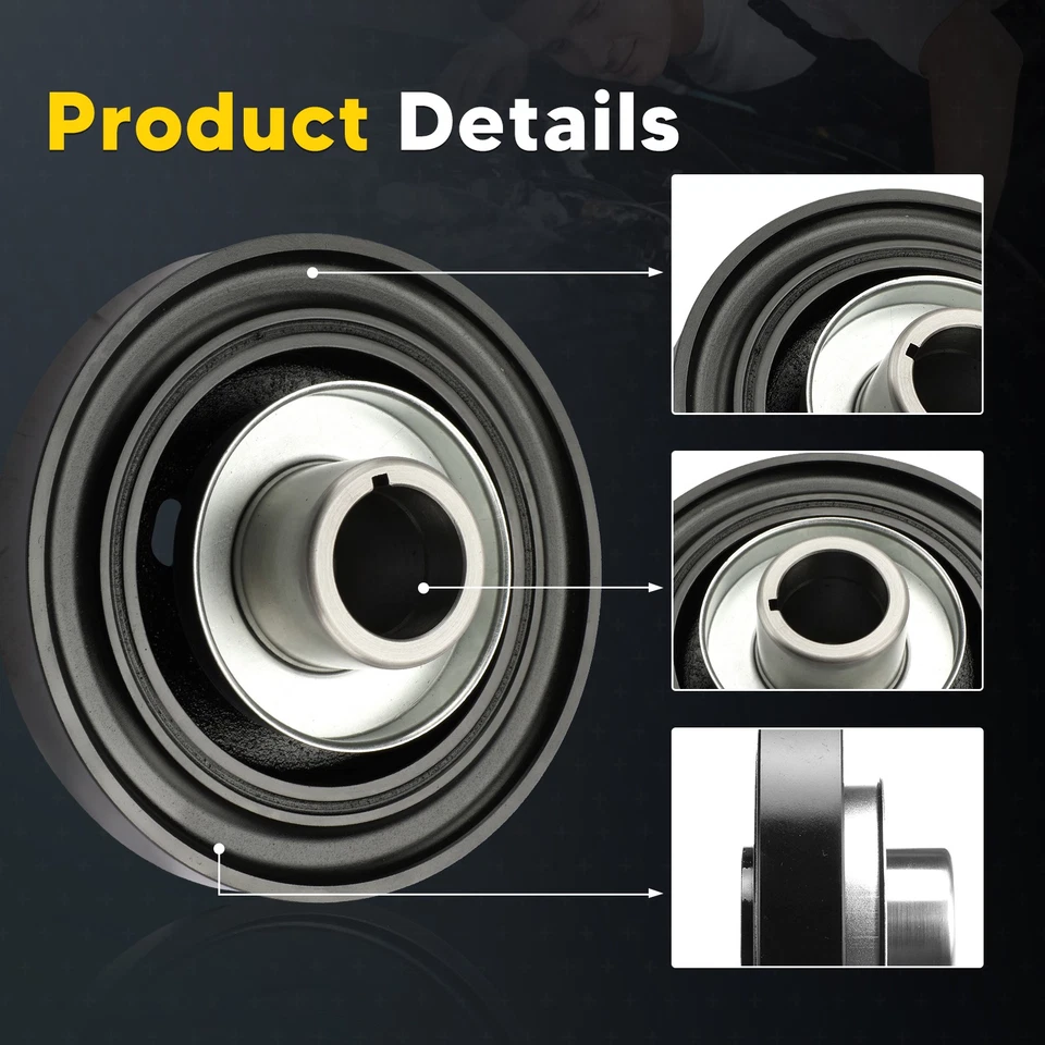 Harmonic Balancer for For Dodge B150 B2500 B3500 Chrysler Fifth Avenue 1981-1994 Foto 2 de 4