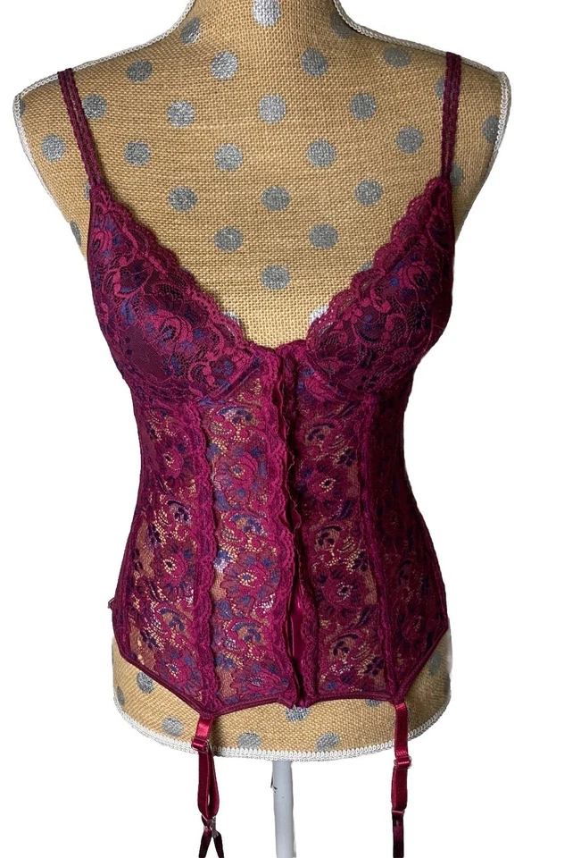 Y2K Escante кружевной корсет прихоти кокетка фея гранж Y2K темно романтический маленький - Изображение 2 из 4