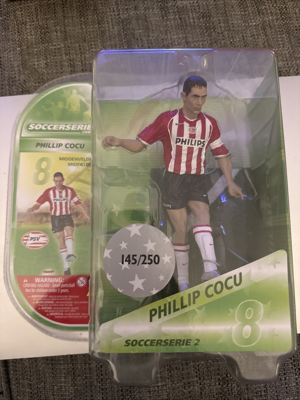 Soccerserie Phillip Cocu Footballer figure PSV Silver Shoes Limited Edition