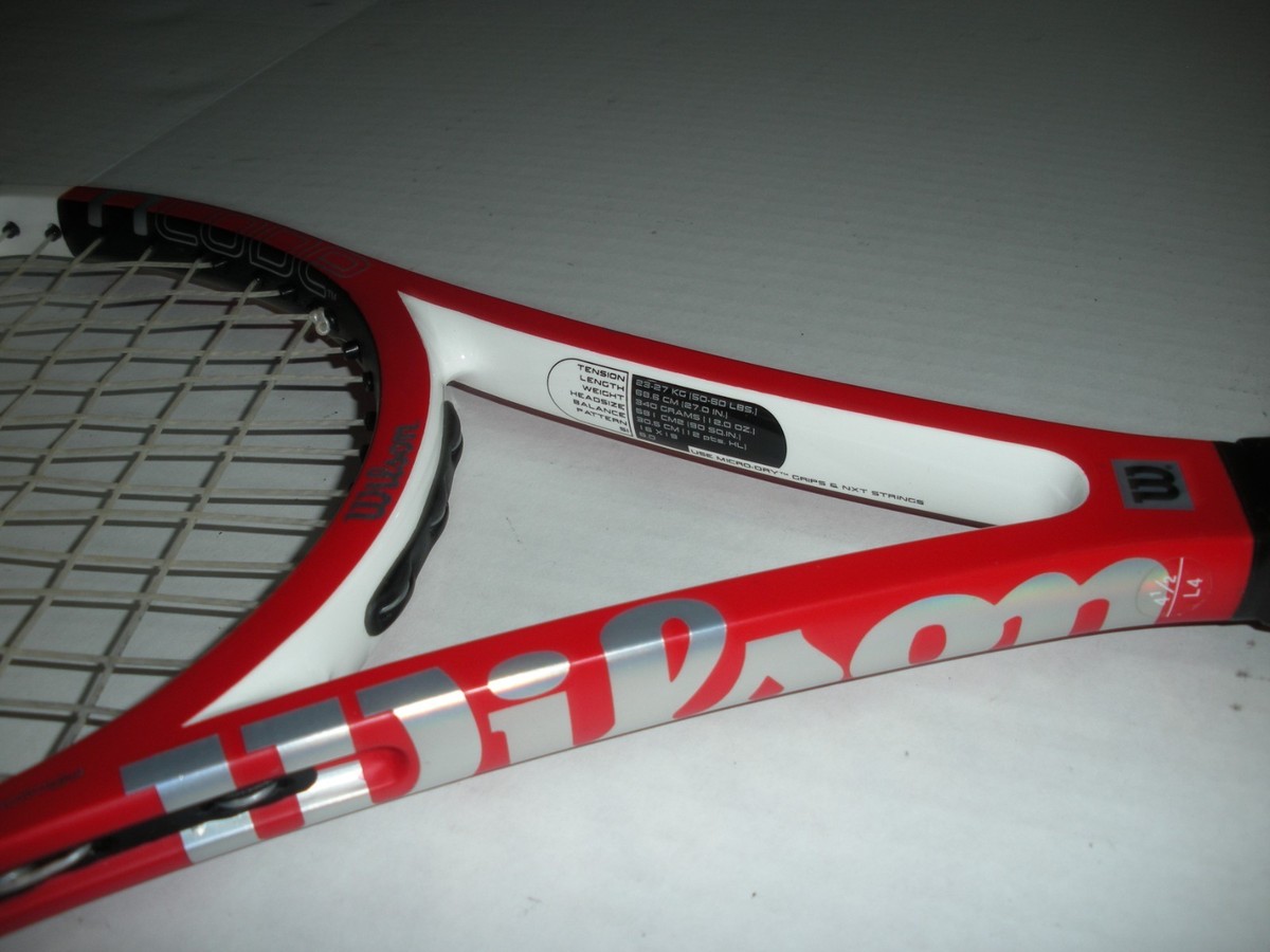 WILSON nCODE SIX-ONE TOUR 90 TENNIS RACQUET 4 1/2 FEDERER | eBay