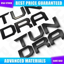 2022 2023 2024 2025 For Tundra Letter Tailgate Badge / Front Grille Emblem Black