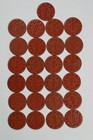OPA Red 1 Point WWII Ration Tokens - Lot of 25