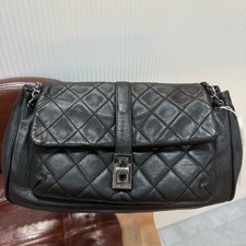 Chanel Black Caviar Reissue Bowler Chain Shoulder Bag Authentic Preowned