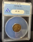 1915-S Lincoln Wheat Cent Penny ANACS VF-35 Nice coin, good price.