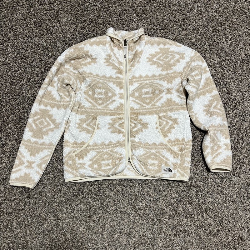 North Face Sweater Girls XL 16/18 Campshire Cardigan Fleece Sherpa Aztec Zip Up