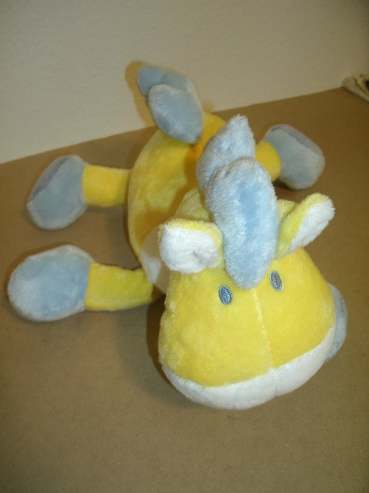 Animal Alley Yellow Blue Plush Horse Pony Babys First Stuffed 11" Tall EUC - Image 2 of 3