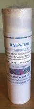 New Fuse-N-Tear Litht Weight Embroidery Stabilizer 10" x 25'
