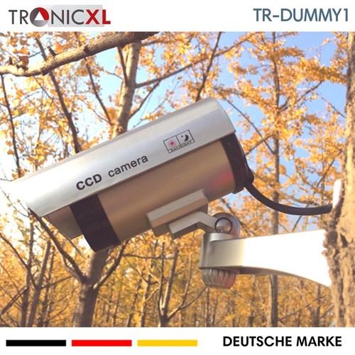 Kamera Dummy Attrappe Überwachungskamera LED CCTV Camera mit / ohne Solar Panel - Afbeelding 3 van 22