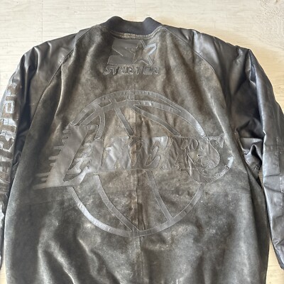 Vintage 90s NBA Los Angeles Lakers Leather Black Out Letterman