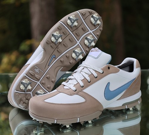 Nike Air SP-5 III Golf Shoes Women’s Size 9 White Tan Blue 314914-142 - Picture 6 of 16