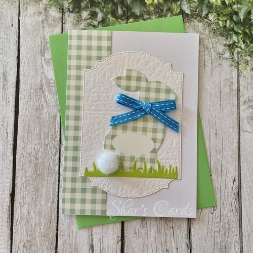 BUNNY CARD with fluffy tail, Repurposed Greeting Card, Handmade in Australia - Picture 6 of 19