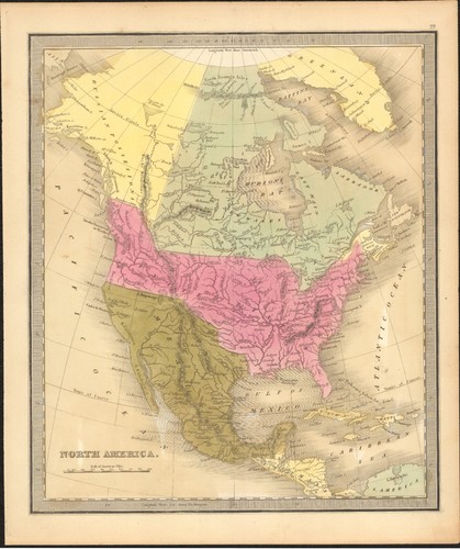1840 North America antique map by Greenleaf - 14.2" x 12" scarce 1st edition - 第 1/4 張圖片