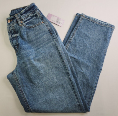 Wild Fable Juniors Medium Wash High Rise Curvy Straight Leg Jeans Size 4 32'' Ins