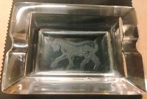 Vintage Marlboro Horse Etched Ashtray - Picture 3 of 4