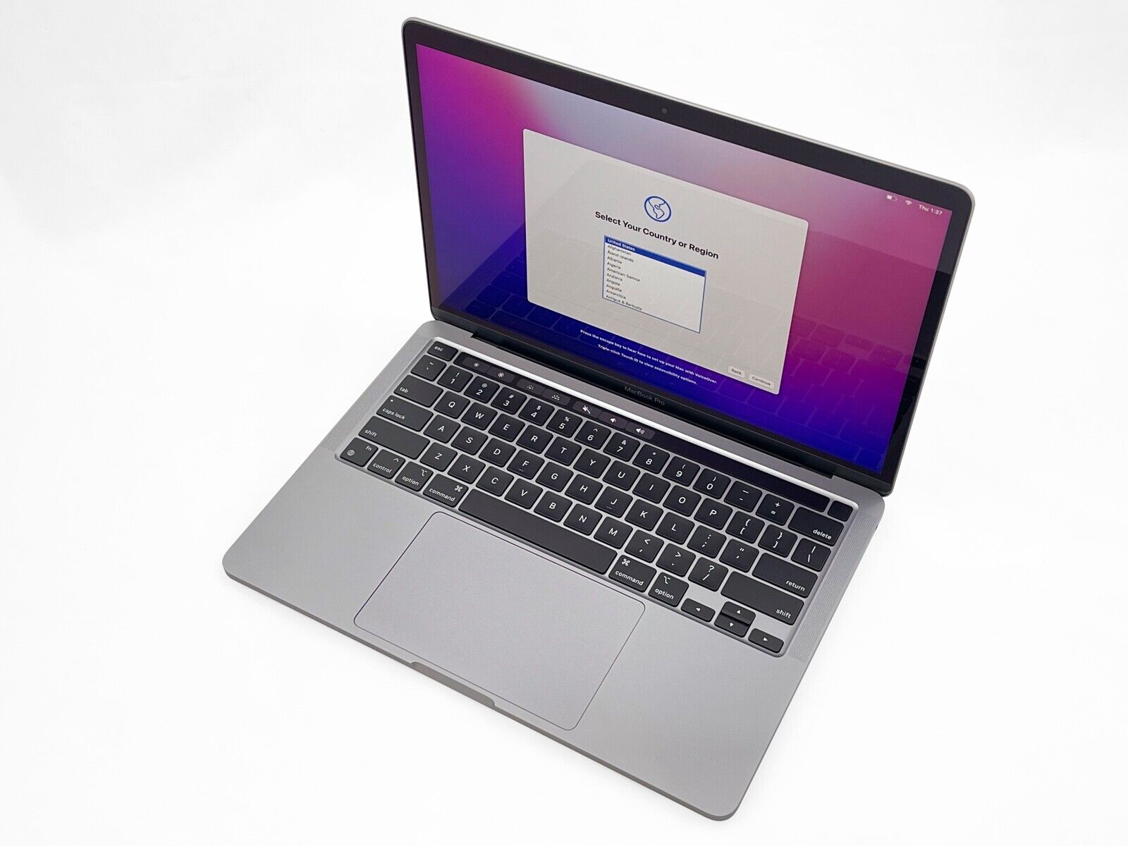 2020 Apple MacBook Pro 13-inch M1 Chip 8GB RAM 256GB SSD Space 