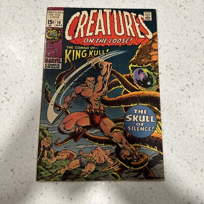 Creatures on the Loose # 10 - 1st full King Kull, B. Wrightson art VG MARCH 1971