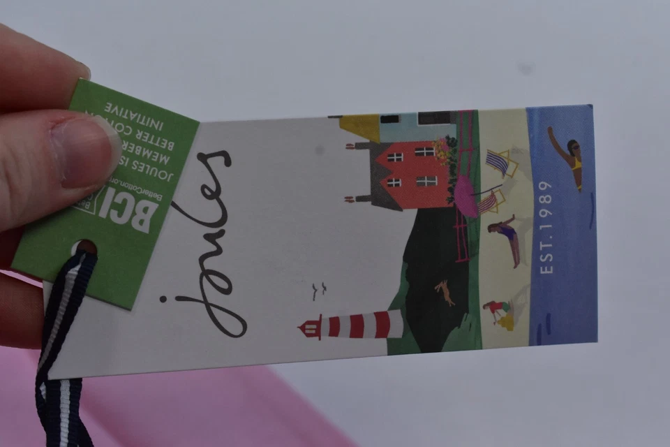 Joules розовый Кэсси сердце нашивки карман коротким рукавом хлопок футболка девочек 6Y - Изображение 4 из 4