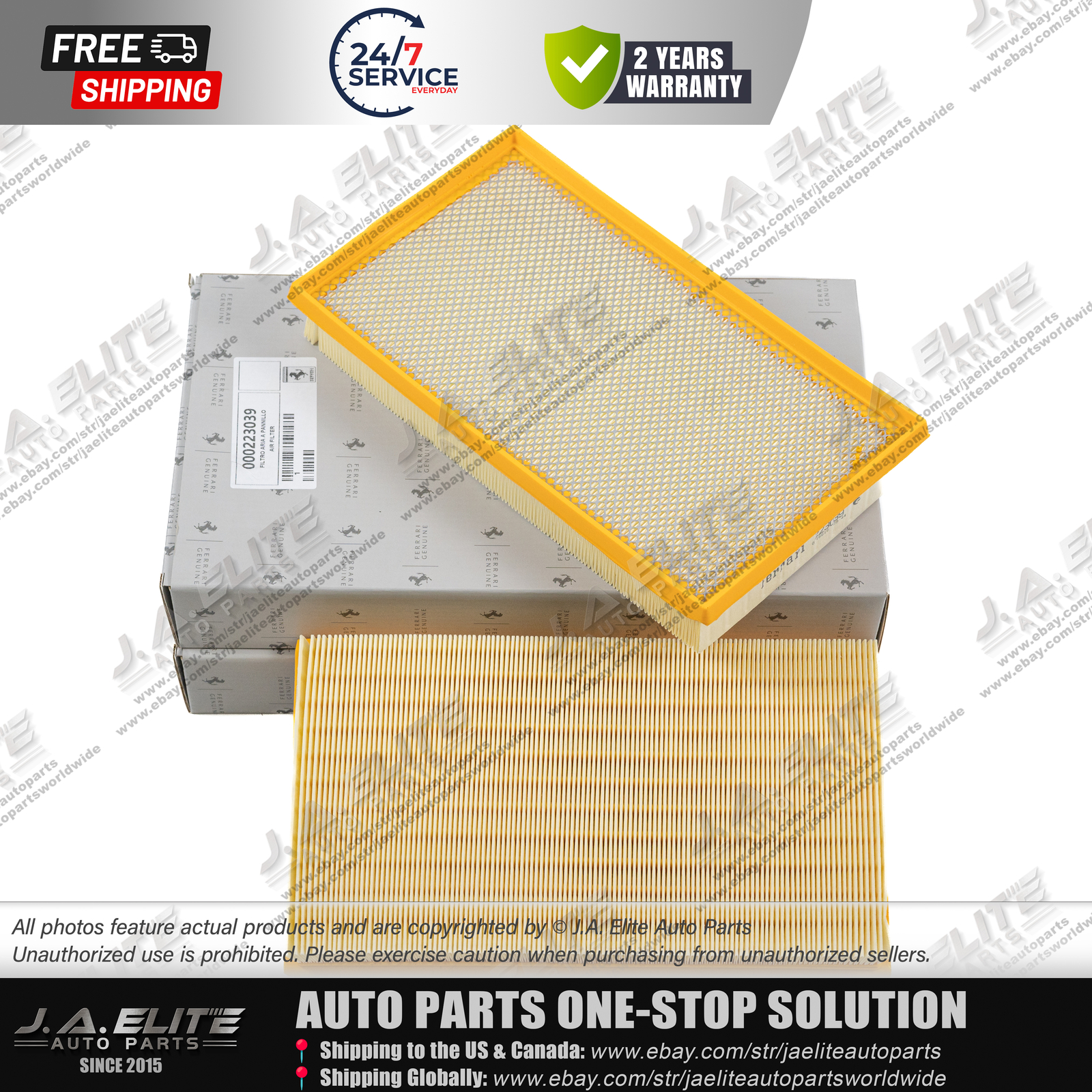 2pcs Air Filters for Ferrari 599, 612, 812, FF, F12, OEM:223039
