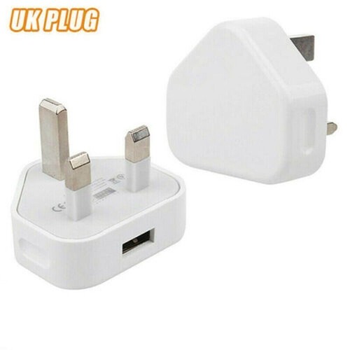 Mains 3 Pin UK Plug 5V 1A USB Adapter Wall Charger home Charging for Phones - Picture 2 of 12