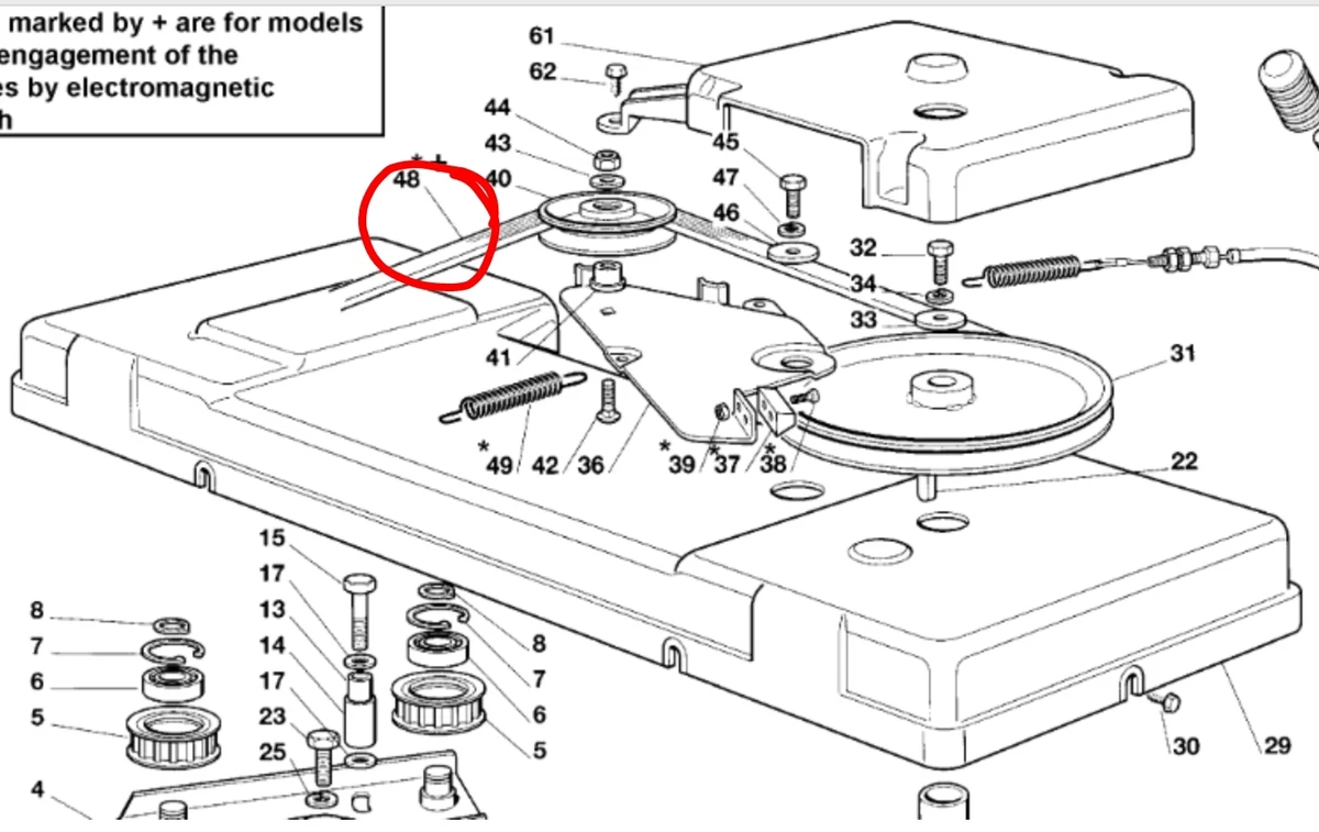 John deere sabre top drive belt diagram