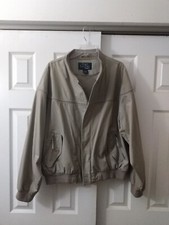 Vintage La Paz Catalina Jacket Men, LARGE Beige Full Zip Golf Bomber