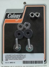 License Plate Mounting Kit by Colony 9872-10 For All Harley Motorcycle USA Made