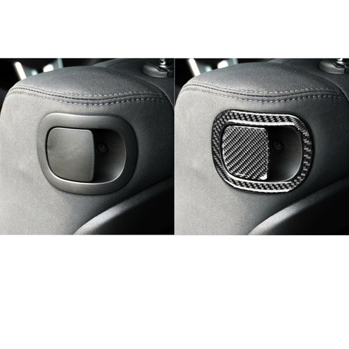 4Pcs For Dodge Challenger 2015-2020 Carbon Fiber Interior Seat Back Cover Trim - Picture 4 of 7