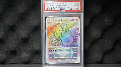Charizard Vstar - 174/172 - PSA 9 - Hyper Rare - Brilliant Stars