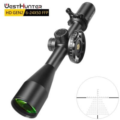 WESTHUNTER HD GEN2 6-24X50 FFP ZR Rifle Scopes First Focal Plane Hunting Sights