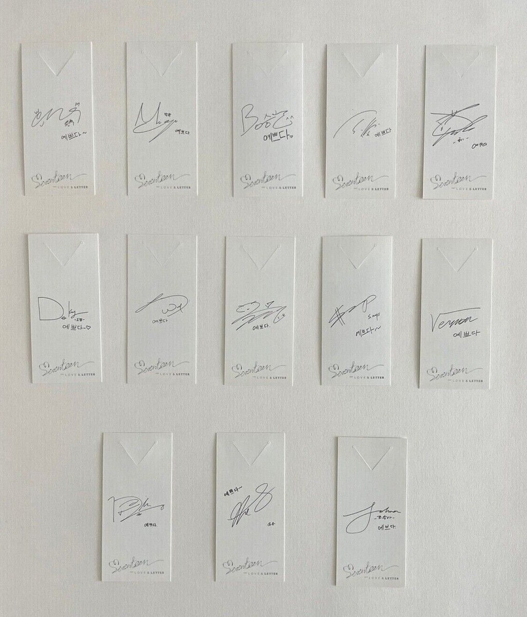SEVENTEEN 1st Album Love &Letter Pretty U Photocard Photo Bookmark